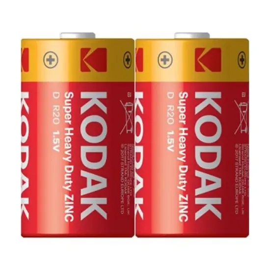 Kodak Super Heavy Duty D Boy (R20) Pil 2'li Paket resmi