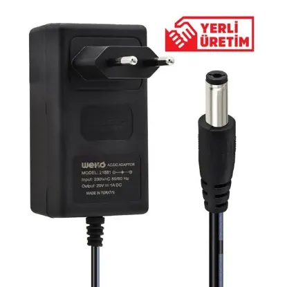 Weko 20 Volt - 1 Amper 5.5*2.5 Uçlu Priz Tipi Adaptör resmi
