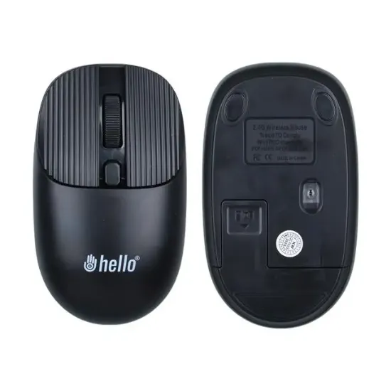 Hello HL-21808 Siyah 1000 DPI 2.4Ghz Kablosuz Bluetooth Mouse resmi