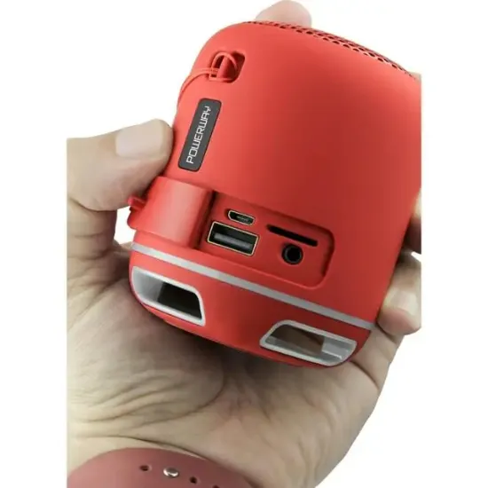 Powerway C4 Taşınabilir Sese Duyarlı Led Işıklı Bluetooth Hoparlör Ses Bombası resmi