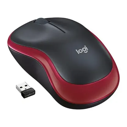 Logitech M185 Kablosuz Kırmızı Mouse resmi