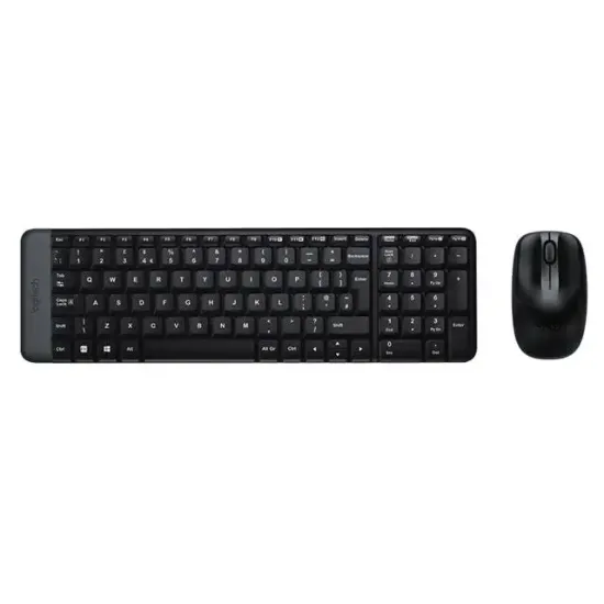 Logitech MK220 Q Tr Siyah Kablosuz Klavye Mouse Set resmi
