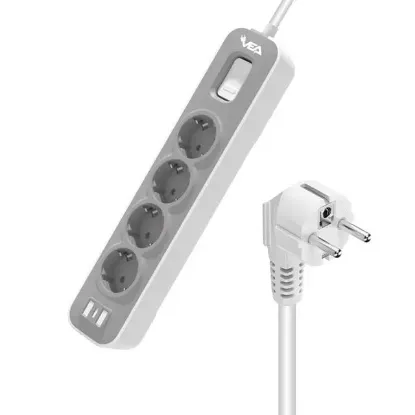 Vea VE-NOVA104 A Class 4'lü Anahtarlı 1.5 Metre Grup Priz resmi