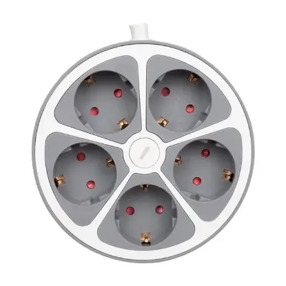 Vea VE-G605Y 5'li Anahtarlı 1.5 Metre Grup Priz resmi