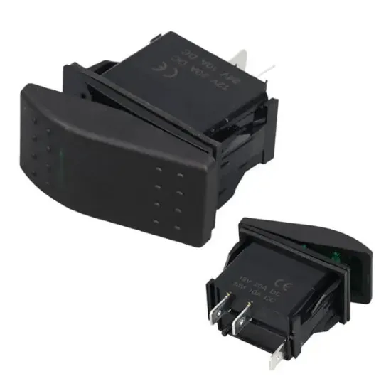 PowerMaster ﻿İnce Işık Sembollü Işıklı 3 Pinli On-Off 12-24V Marin Switch resmi