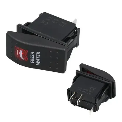 PowerMaster ﻿Hidrafor Sembollü Işıklı 3 Pinli On-Off 12-24V Marin Switch resmi