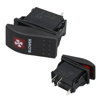 PowerMaster ﻿Havalandırma Sembollü Işıklı 3 Pinli On-Off 12-24V Marin Switch resmi