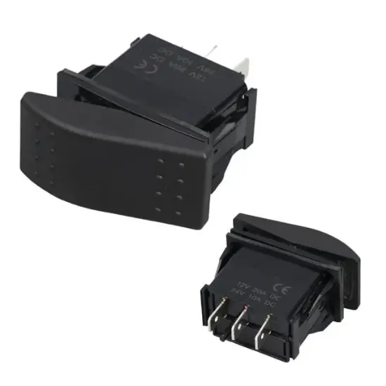 PowerMaster Sembolsüz Işıksız 3 Pinli On-Off 12-24V Marin Switch resmi
