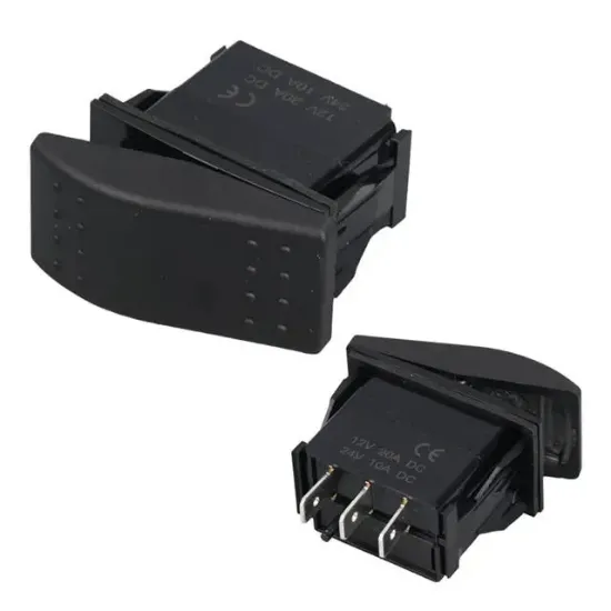 PowerMaster Sembolsüz Işıksız Yaylı 3 Pinli On-Off 12-24V Marin Switch resmi