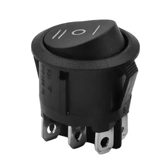 IC-134-6 Yuvarlak On-Off-On 6P Switch Anahtar resmi