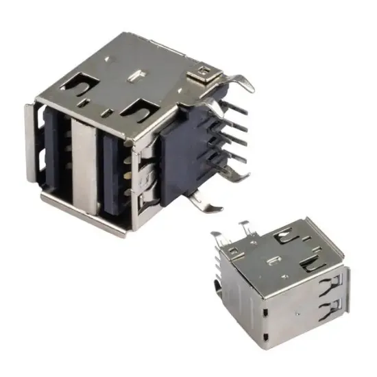 PowerMaster IC-265E USB 2.0 Şase A Dişi İkili Dik Montaj 8 Pin Oto Teyp USB resmi