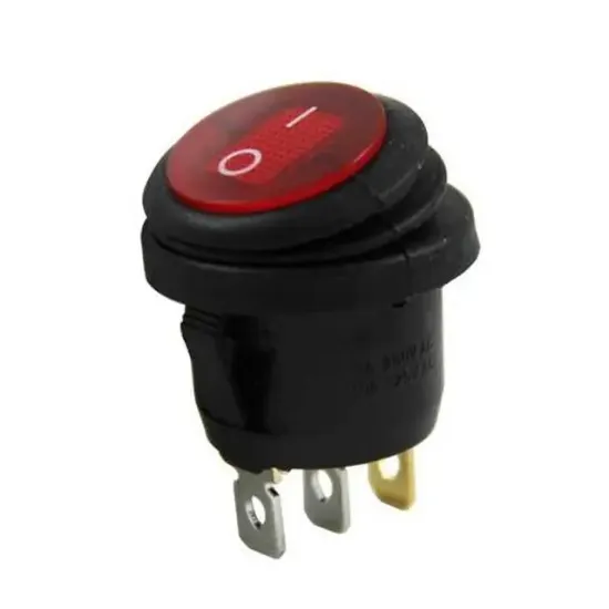 IC-131W Yuvarlak 220 Volt Işıklı Su Geçirmez On/Off Anahtar resmi