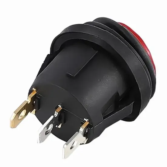 IC-131W Yuvarlak 220 Volt Işıklı Su Geçirmez On/Off Anahtar resmi