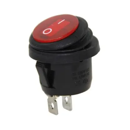 IC-133W Yuvarlak Işıklı Su Geçirmez  2P On-Off Anahtar resmi