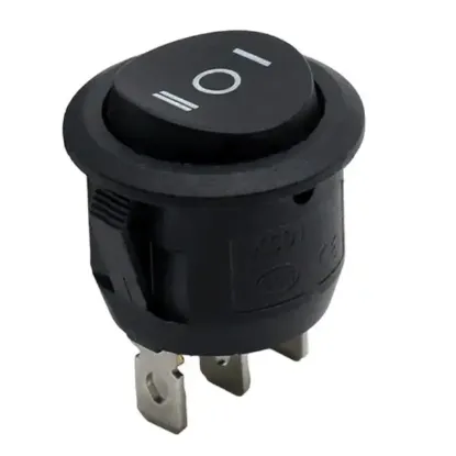 IC-134 Yuvarlak Işıksız On-Off-On 3P Anahtar resmi