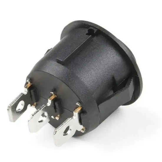 IC-134 Yuvarlak Işıksız On-Off-On 3P Anahtar resmi