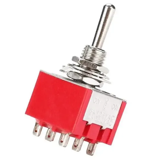 IC-148B  9 Pin On-Off Ø6Mm Toggle Switch MTS-303 resmi