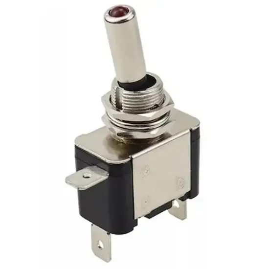 IC-151A Işıklı 12 Volt Dc 30 Amper On-Off Toggle Switch (Seri 2) resmi