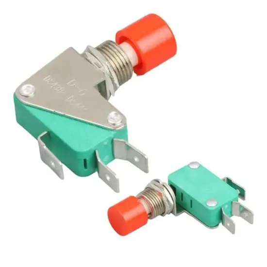 IC-176E / DS-438 Micro Switch  Kırmızı Butonlu Ø12Mm resmi