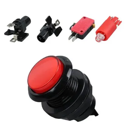 Powermaster IC-180J-1 Atari Butonu 12V Ledli Kafa Çapı 24mm Delik Çapı 24mm resmi