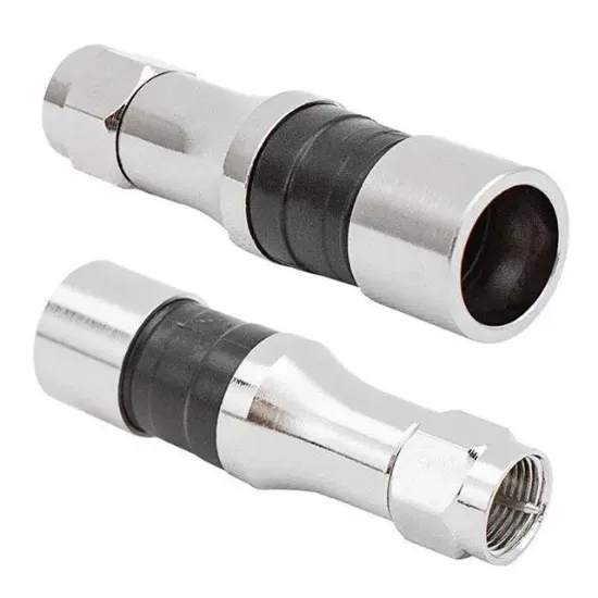 Erkek Sıkmalı RG11 F Konnektör Compressıon CTF111 Boğazlı İğneli resmi