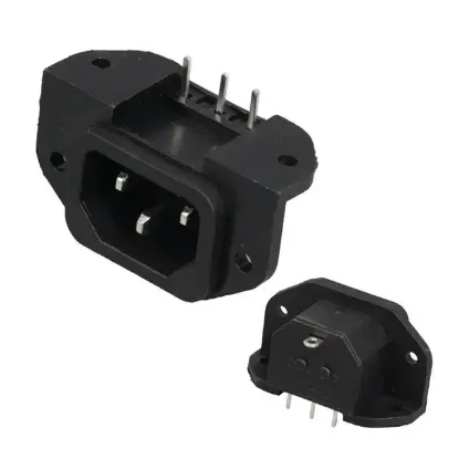 IC-212C C14 Power Soket Erkek Kulaklı 90'C Pcb resmi