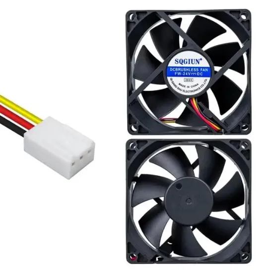PowerMaster IC-216A Fırçasız DC Fan 80X80X25mm 24 Volt 3Pin resmi