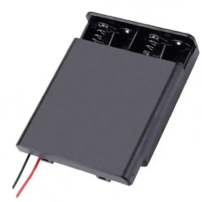 Powermaster  4'lü AA Kapaklı Switch'li Pil Yuvası (IC-233F) resmi