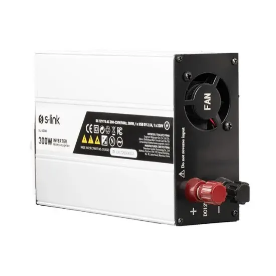 S-Link SL-300W 300w Dc12v-Ac230v Çakmaktan Power İnverter resmi