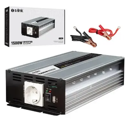 S-Link SL-1500W Dc12v-Ac230v 1500w İnverter resmi