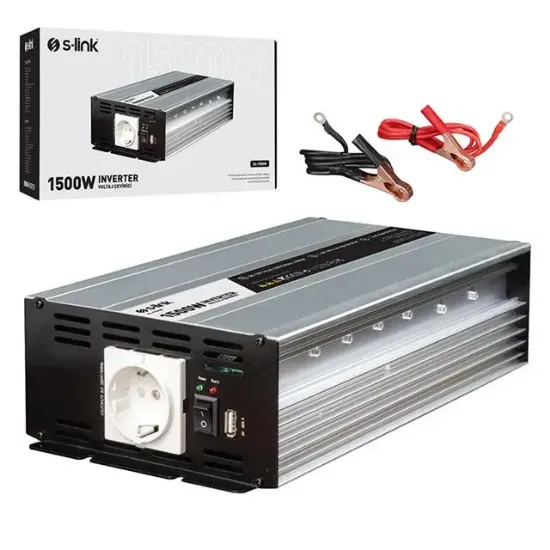 S-Link SL-1500W Dc12v-Ac230v 1500w İnverter resmi