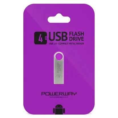 Powerway 4 Gb Metal Usb Flash Bellek resmi