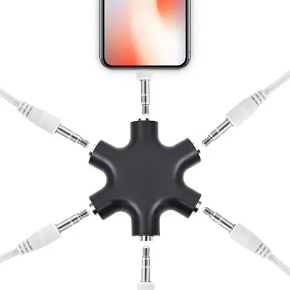 PowerMaster PM-24172 6'LI 3.5mm Stereo AUX Çoklayıcı resmi