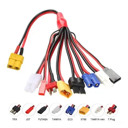 PowerMaster PM-24266 HTRC 8 in 1 Lipo Batarya Banana Şarj Kablo Seti resmi