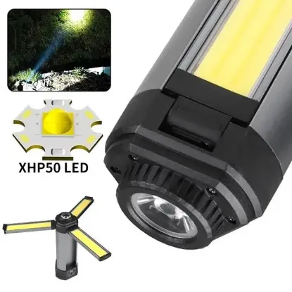 PowerMaster PM-24565 25 Watt USB - Type-C Girişli P50 Ve Cob Ledli 2 Kanatlı Kollu Çalışma Lambası resmi