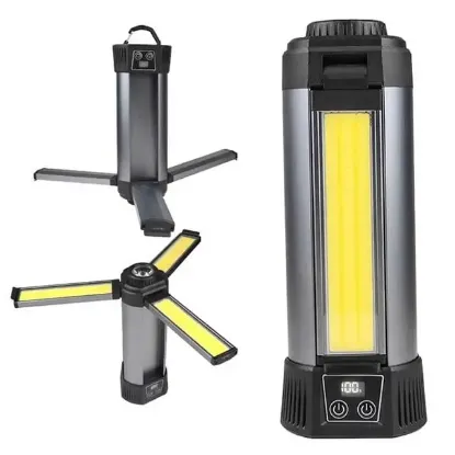 PowerMaster PM-24566 35 Watt USB - Type-C Girişli P50 Ve Cob Ledli 3 Kanatlı Kollu Çalışma Lambası resmi
