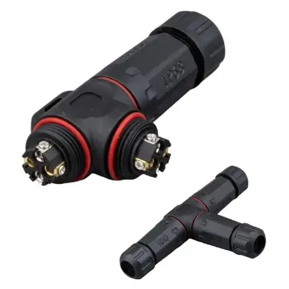 PowerMaster PM-24596 4 Pin Telli 3'lü Tip IP68 Su Geçirmez RJ45 Konnektör resmi