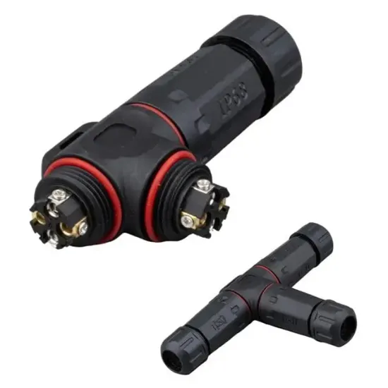 PowerMaster PM-24596 4 Pin Telli 3'lü Tip IP68 Su Geçirmez RJ45 Konnektör resmi