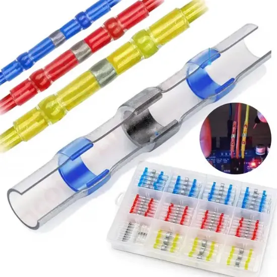 PowerMaster PM-24703 Dahili Lehimli Mühür Makaron 300 Adet 4 Boy Isıyla Daralan Kablo Koruması resmi