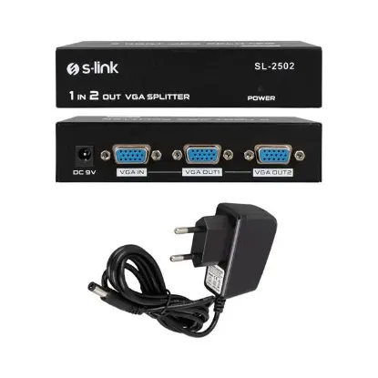 S-Link SL-2502 2 Port Vga Splitter Dağıtıcı resmi