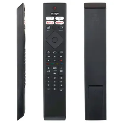 Philips PH V4 - 55PUS943512FZ1 - 65OLED806/12 - 65OLED856/12 - 65PML9507/12 Netflix-Rakuten TV-Prime Video Tuşlu Ses Komutsuz Lcd Led Tv Kumanda resmi