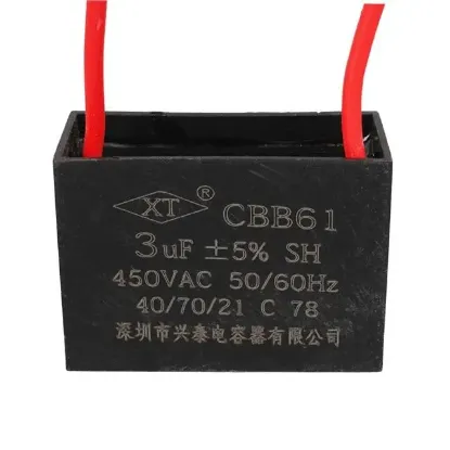 3 UF 450 V Kablolu Kare Tip Kutupsuz Kondansatör resmi