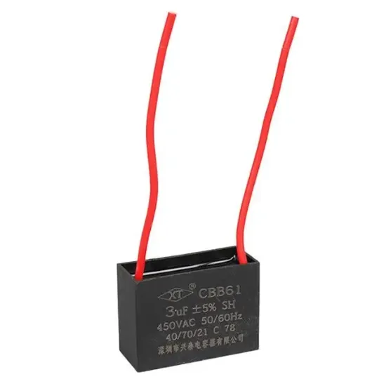 3 UF 450 V Kablolu Kare Tip Kutupsuz Kondansatör resmi