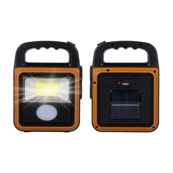 PowerMaster HS-8020C COB LED Solar 4 Kademeli Şarjlı El Işıldak Feneri - USB Çıkışlı Powerbank resmi