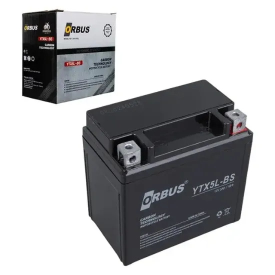 Orbus YTX5L-BS 12V 5A Motosiklet Aküsü (114 X 70 X 106 MM) (1.8Kg) resmi