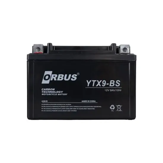 Orbus YTX9-BS 12V 9A Motosiklet Aküsü (150 X 86 X 107 MM) (2.84Kg) resmi
