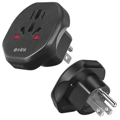 S-Link SL-WL05 Universal - Amerikan Tipine Çevirici Priz Adaptör Fiş resmi