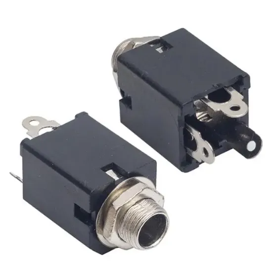 6.3MM Gitar Jack Şase Stereo Dik resmi
