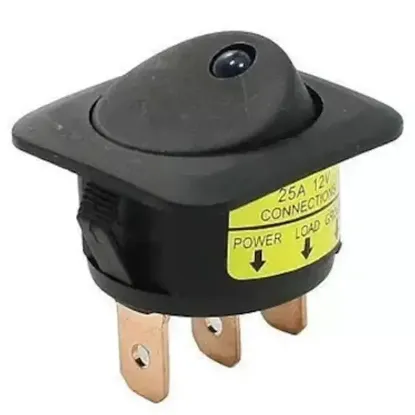 PowerMaster IC-132D Işıklı 3 Pinli 12 Volt 25 Amper Açma-Kapama Anahtarı Kırmızı resmi