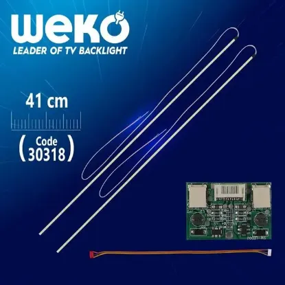 19'' Universal Monitör E-Led 60 Ledli (Wide) (2835) 410Mm 12V Çift Led+Sürücü+Kablo Takım (WK-0141) resmi